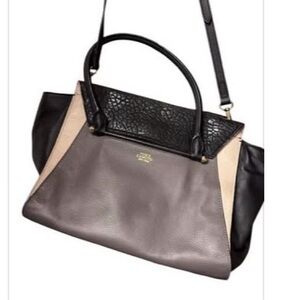 Vince Camuto Black and Tan Crossbody Bag